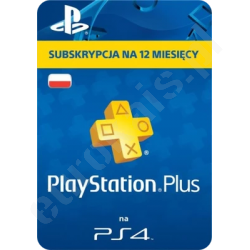 Sony Playstation Plus PSN 365 Dni PL kod aktywacyjny / Automat 24/7